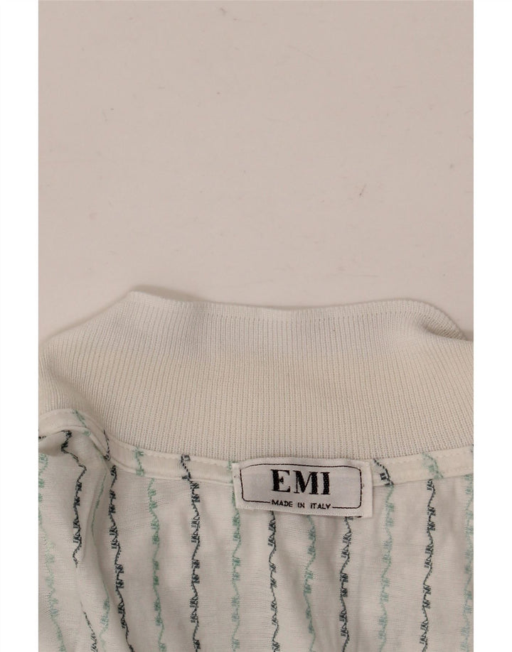 Polo Vintage Hombre XL Rayas Blancas