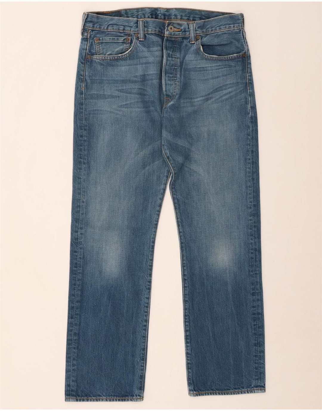 Levi's Vaqueros rectos 501 para hombre W34 L30 Algodón azul