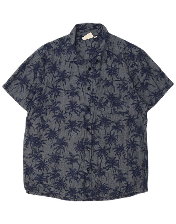 Camisa hawaiana floral azul marino grande de manga corta para hombre de Mountain Warehouse