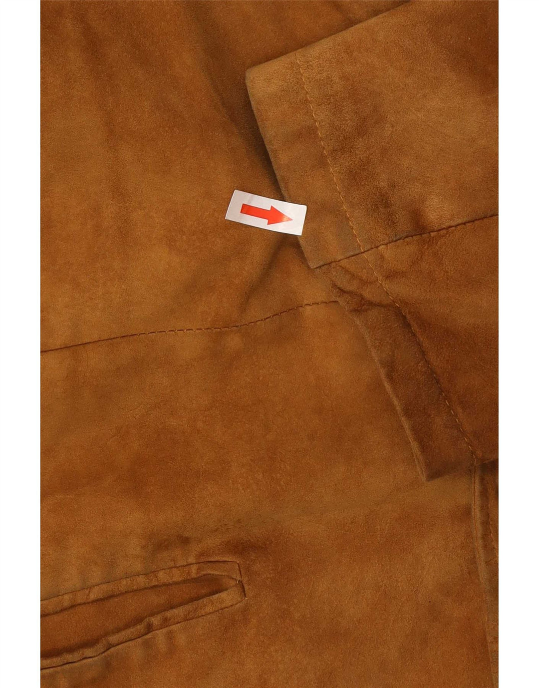Chaqueta de ante vintage para hombre IT 46 cuero marrón pequeño