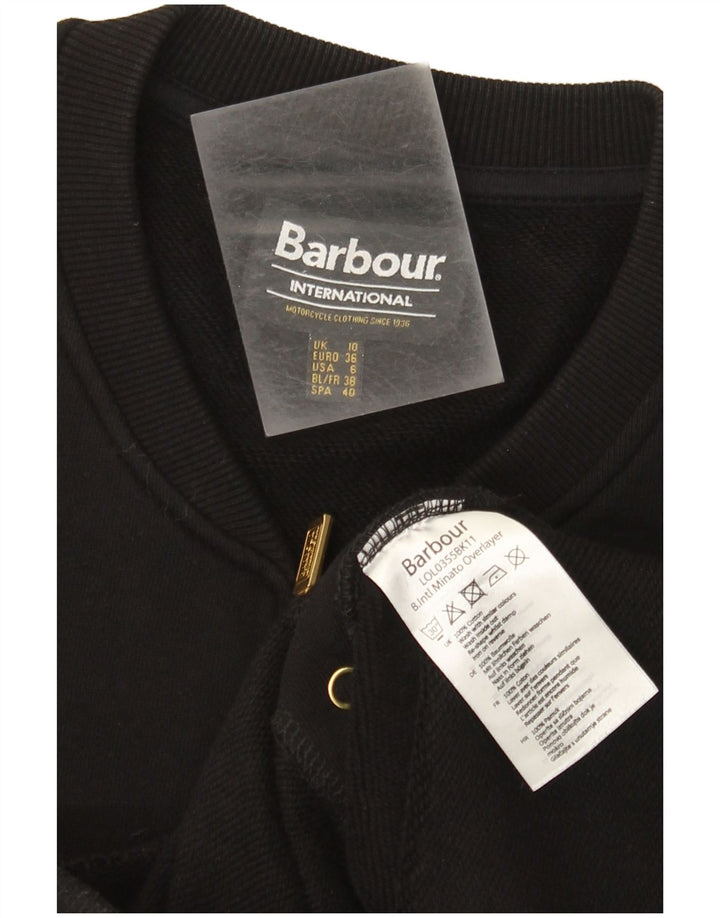 Barbour Chaqueta de chándal para mujer UK 10 Small Black Cotton
