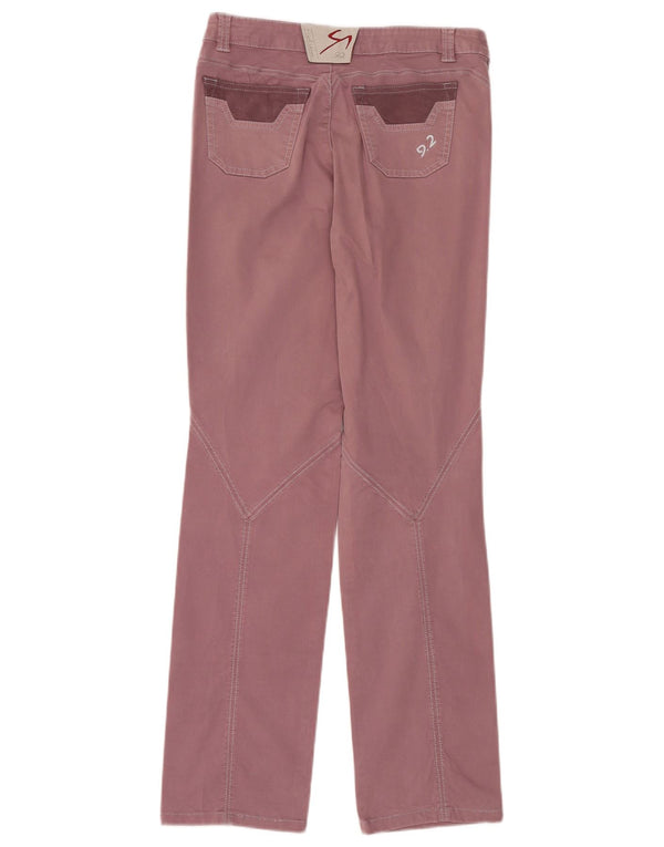 9.2 by Carlo Chionna Pantalones informales para mujer W28 L32 Color block burdeos
