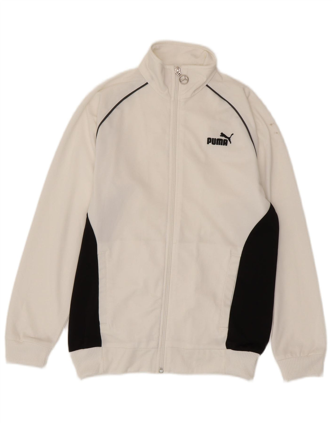 PUMA Chaqueta de chándal para niña 11-12 años Blanco Colorblock Poliéster
