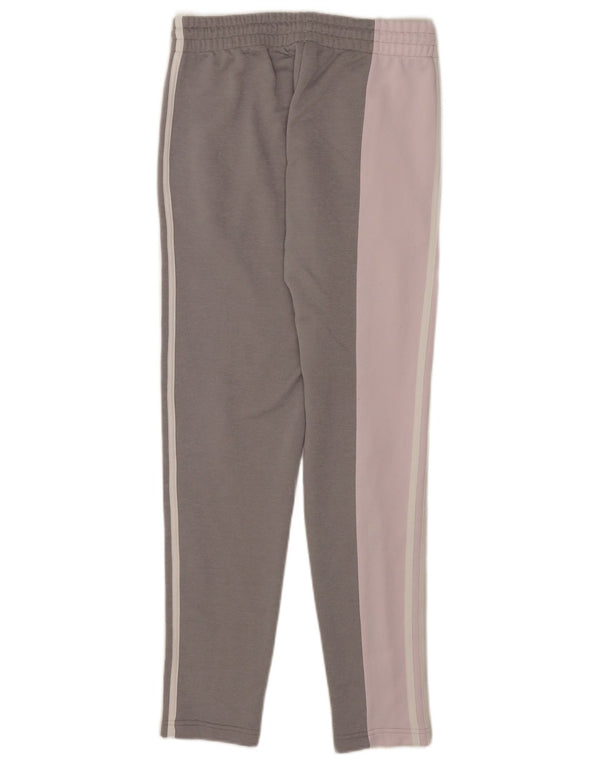 Adidas Pantalones de chándal para mujer UK 8/10 Small Gris Colorblock Poliéster