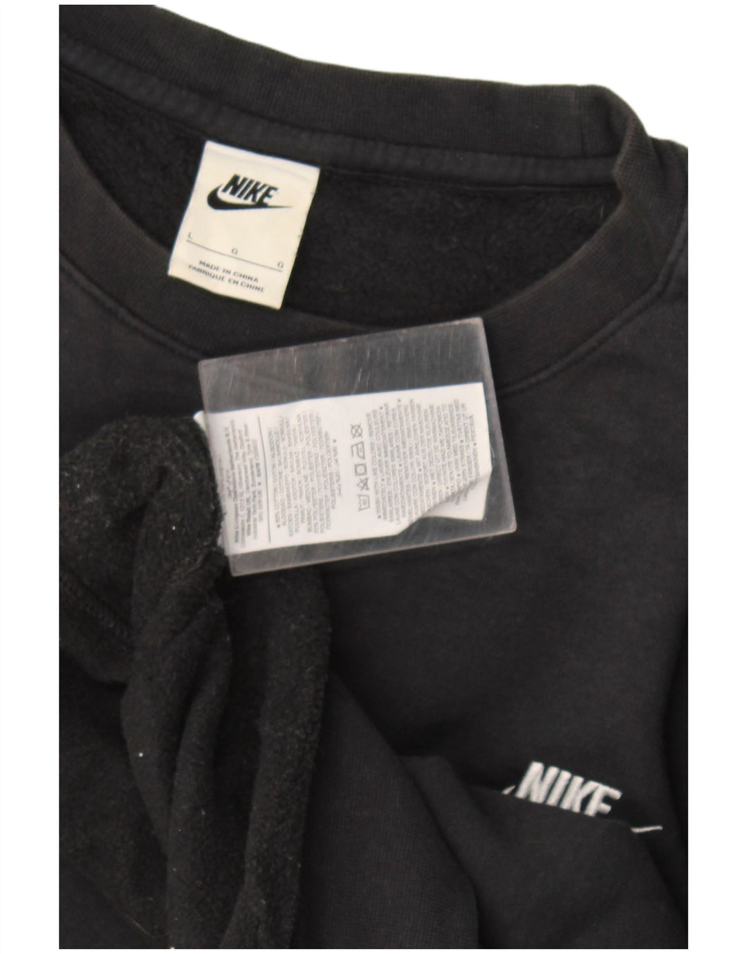 Nike - Sudadera tipo jersey para hombre, talla grande, algodón negro