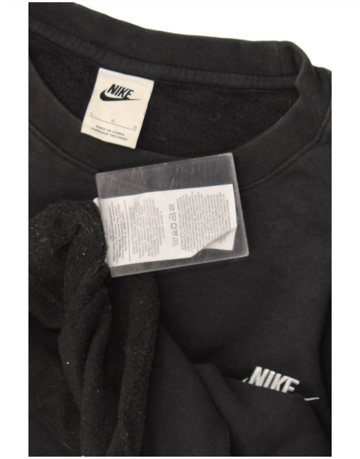 Nike - Sudadera tipo jersey para hombre, talla grande, algodón negro