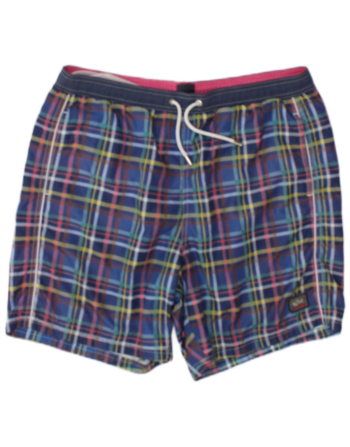 Paul & Shark - Bañador para hombre, diseño de yates, talla grande, cuadros multicolor