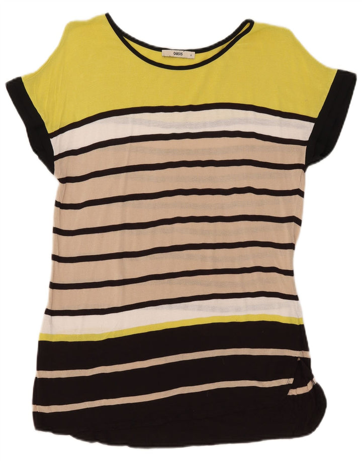 Oasis Camiseta para Mujer Top UK 10 Small Multicolor Rayas