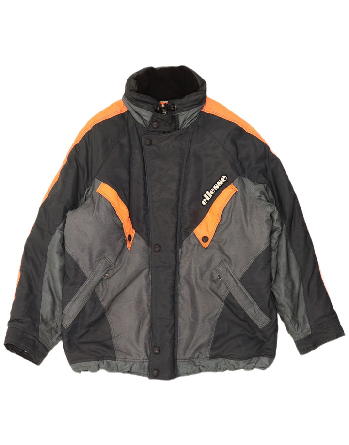 Ellesse Chaqueta de esquí holgada para hombre IT 50 Large Black Colourblock