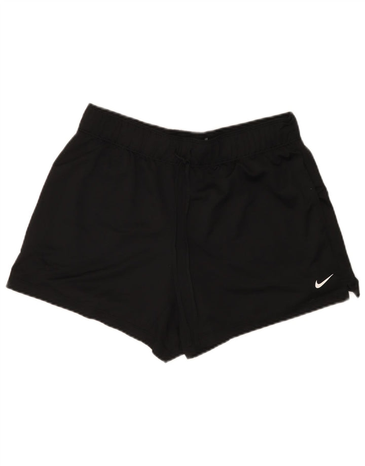 Nike - Pantalones cortos deportivos Dri Fit para mujer, talla 40, talla grande, poliéster negro