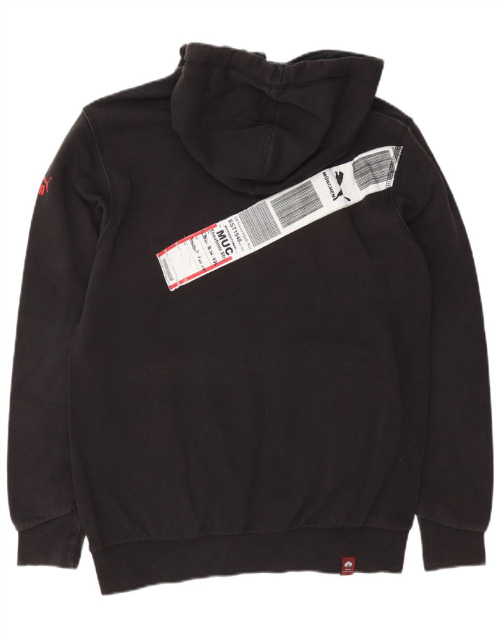 Puma Munchen Graphic Sudadera con capucha para hombre, talla pequeña, color negro