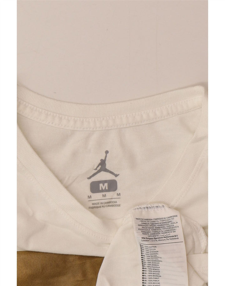 Jordan - Camiseta gráfica para hombre, parte superior de algodón blanco mediano