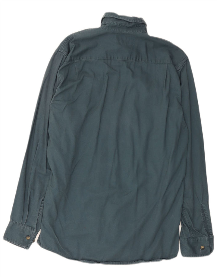 Camisa Wrangler Hombre Small Azul Algodón