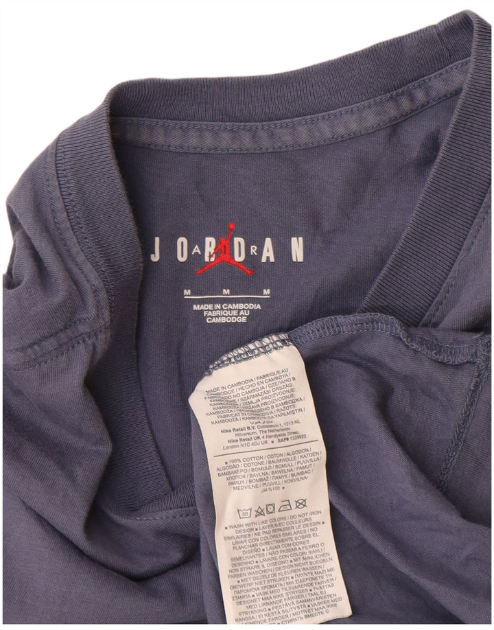 Jordan - Camiseta gráfica para hombre, parte superior de algodón azul marino mediano