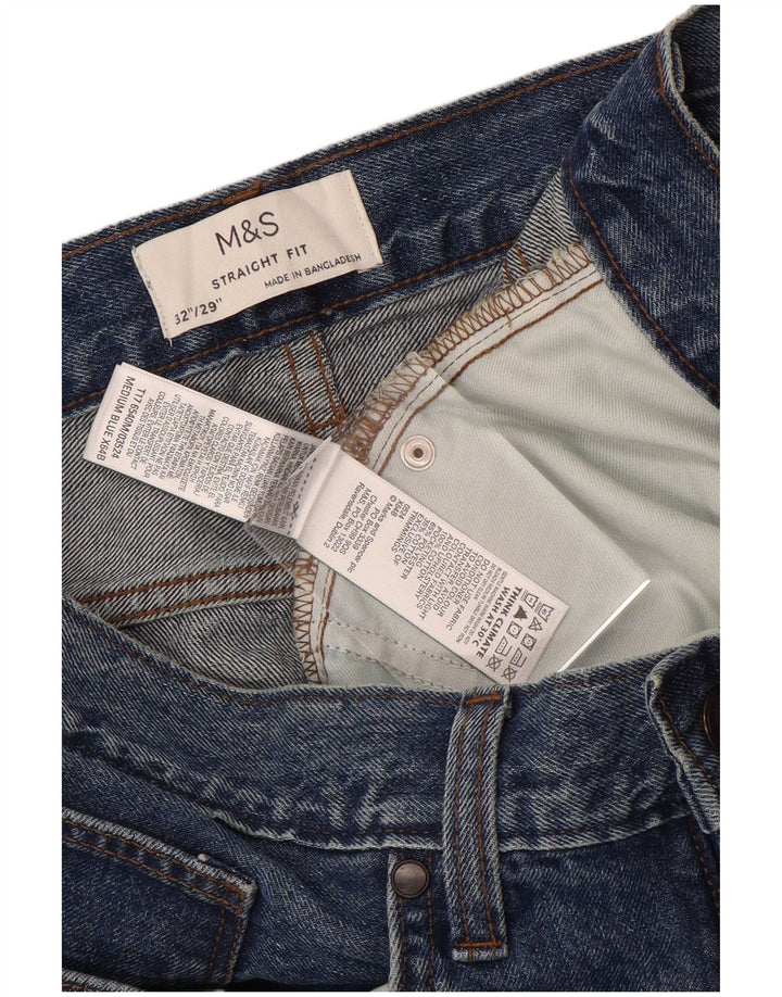 Marks & Spencer Jeans rectos para hombre W32 L29 Algodón azul