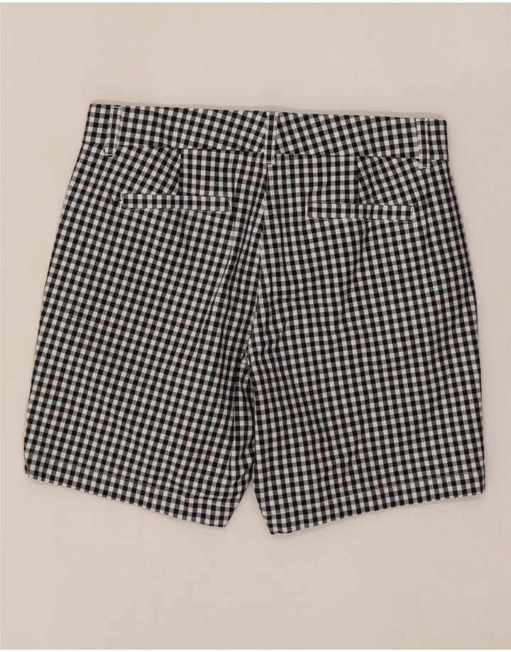 J. CREW Pantalones cortos chinos para mujer US 6 Medium W30 Algodón de cuadros negros