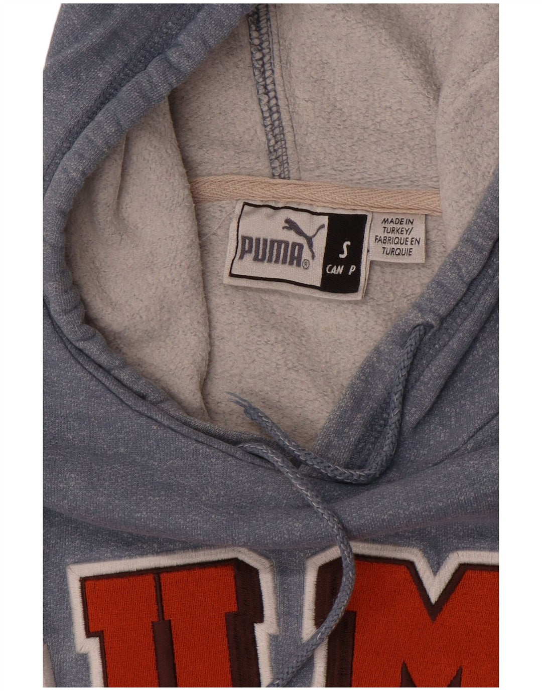 Puma Sudadera con capucha gráfica para hombre, talla pequeña, gris