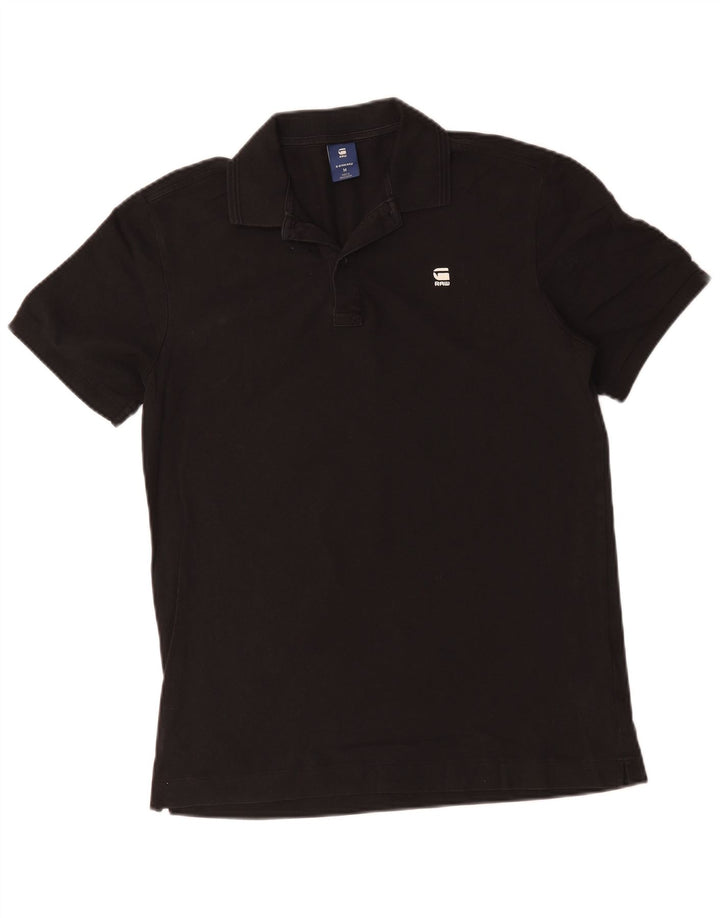 G-Star Polo para hombre de algodón negro mediano