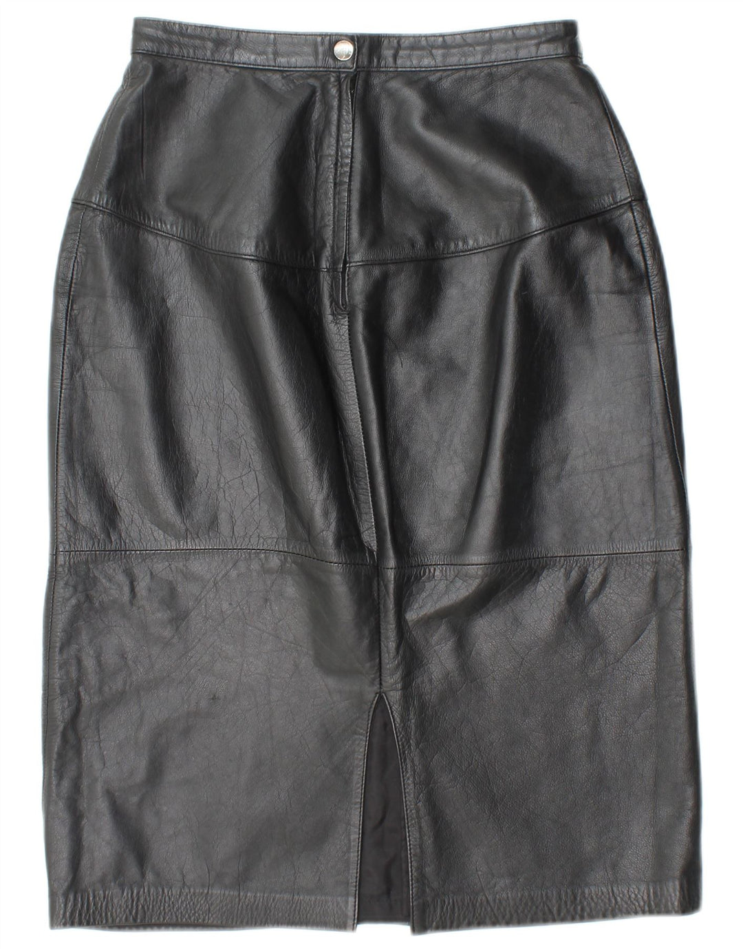 VINTAGE Womens Leather Skirt W26 Small  Black