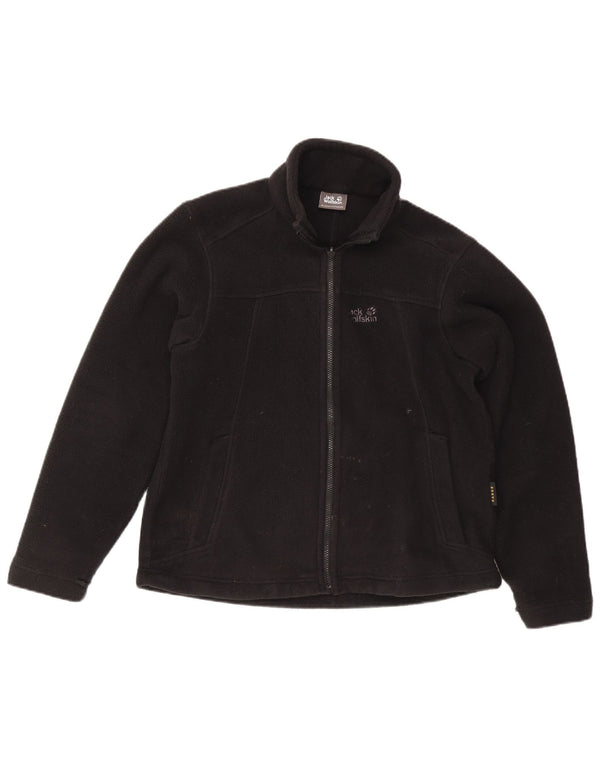 Jack Wolfskin Chaqueta polar con forro para mujer UK 44 Grande Poliéster negro
