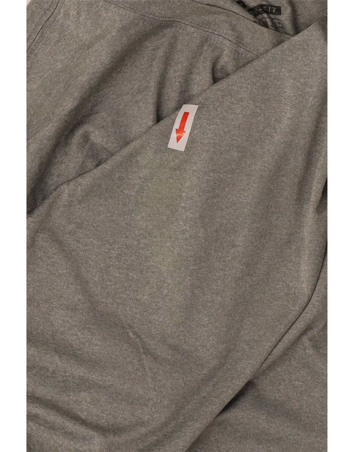 Camiseta Nike Dri Fit para hombre Top poliéster gris medio