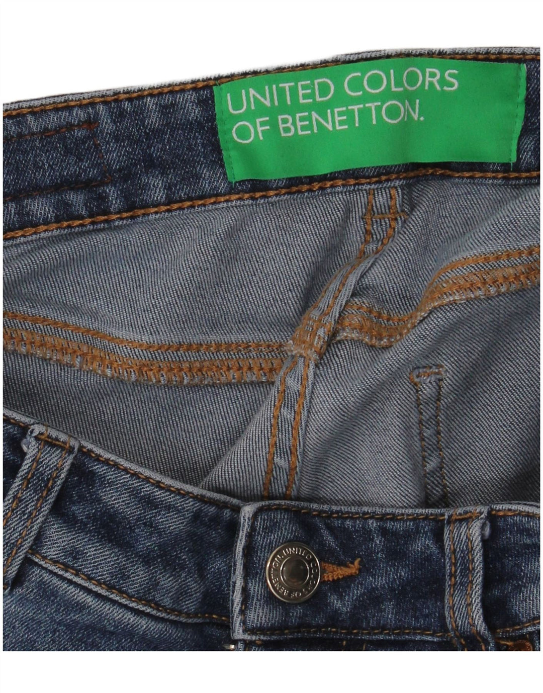 Benetton Vaqueros Rectos Mujer W30 L32 Azul
