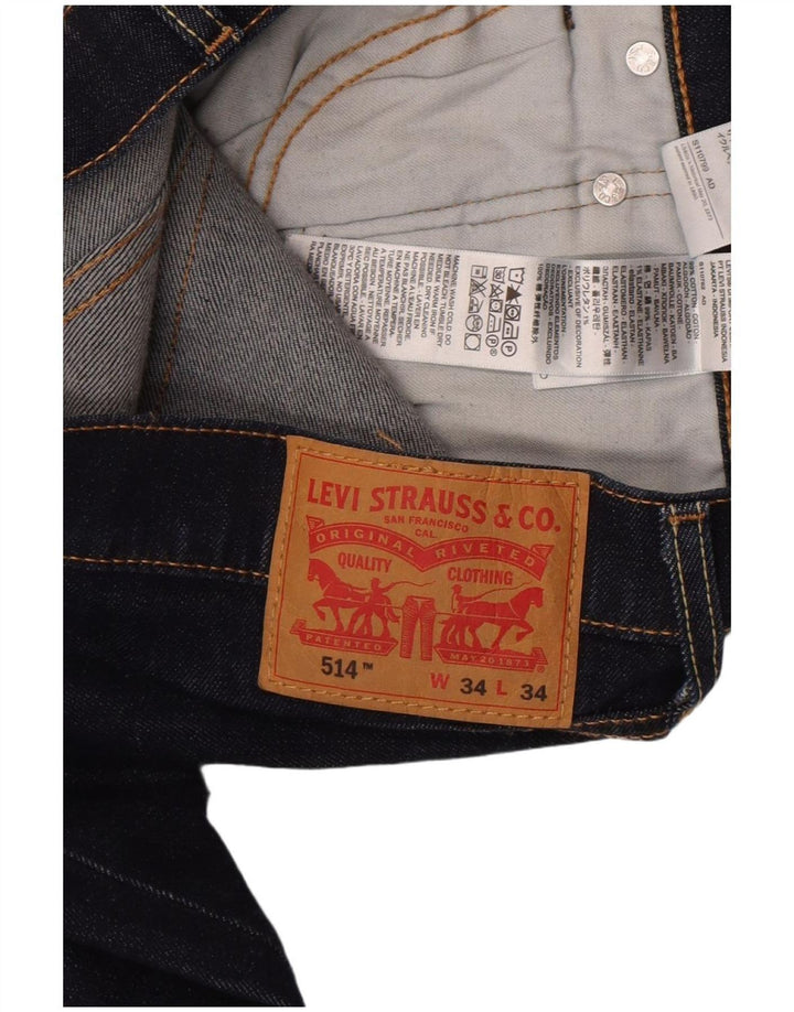 Levi's Jeans rectos 514 para hombre W34 L34 Algodón azul marino