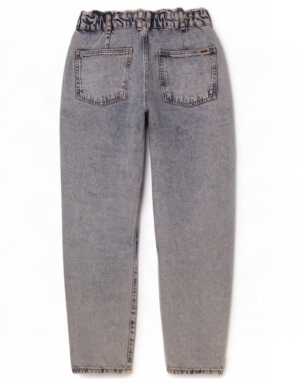 Zara Jeans Cónicos De Cintura Alta Para Mujer EU 34 2XS W24 L25 Algodón Azul