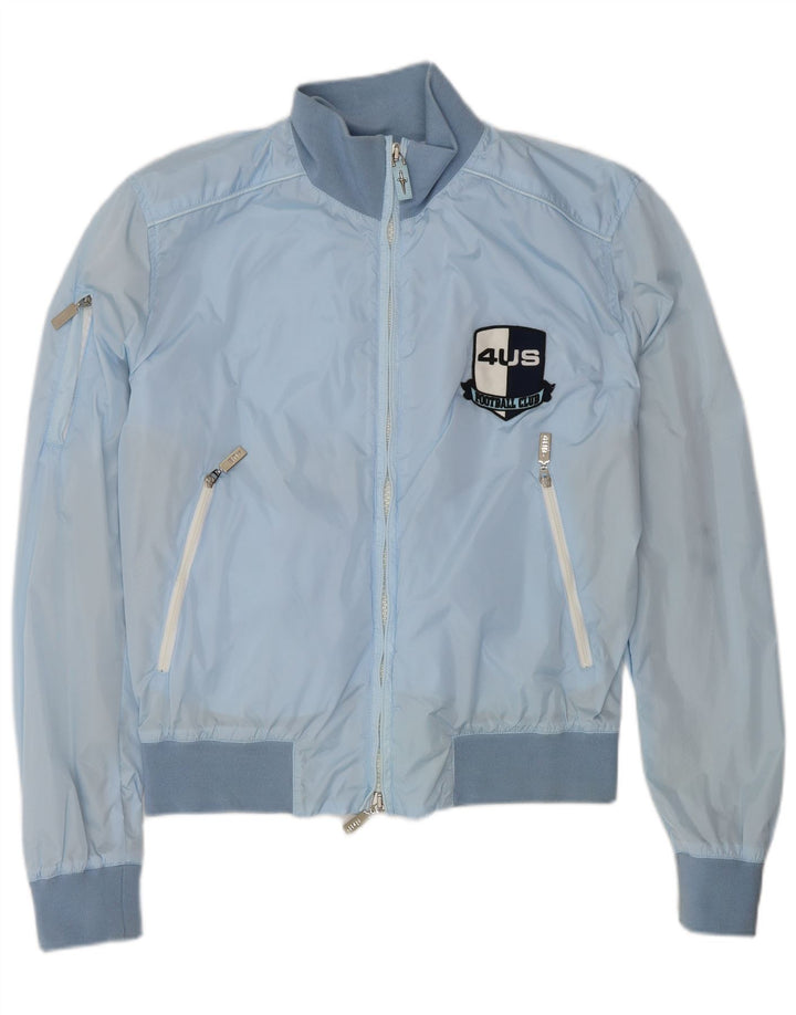 Cesare Paciotti 4US Chaqueta bomber para hombre IT 48 Poliamida azul medio