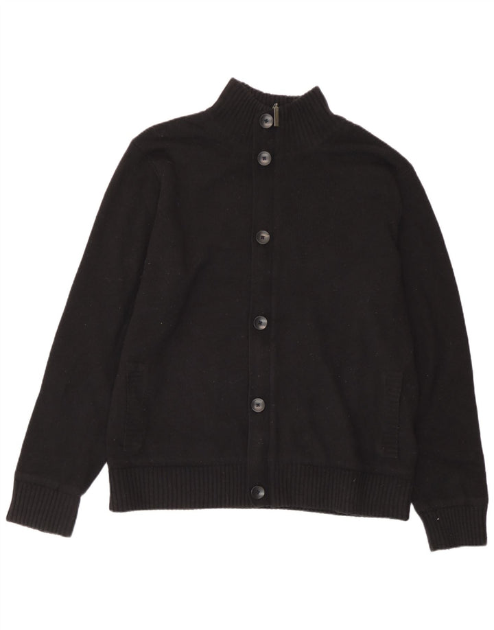 Marks & Spencer - Cárdigan para hombre, talla grande, lana de cordero negra