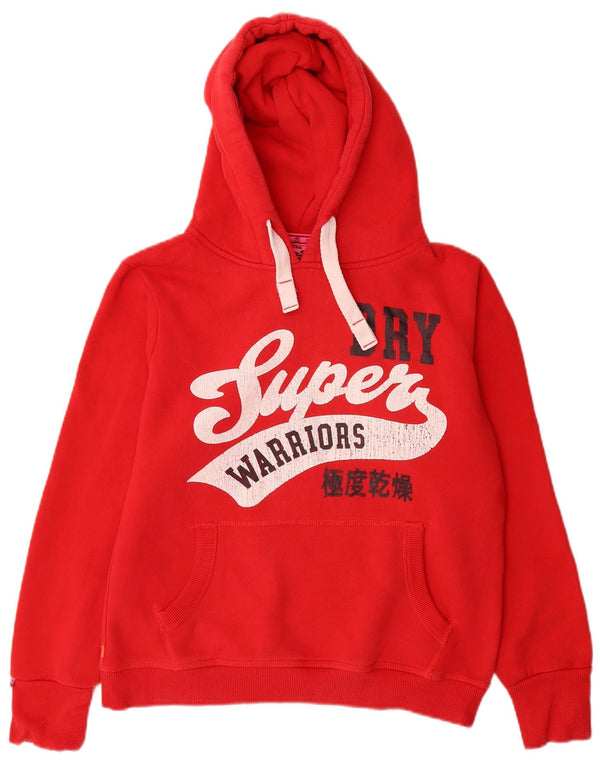 Superdry Jersey con capucha gráfica para mujer UK 40 XL Algodón rojo