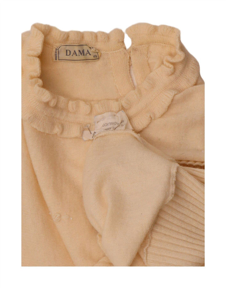 Dama - Jersey para mujer con cuello barco IT 46 Large Off White Angora