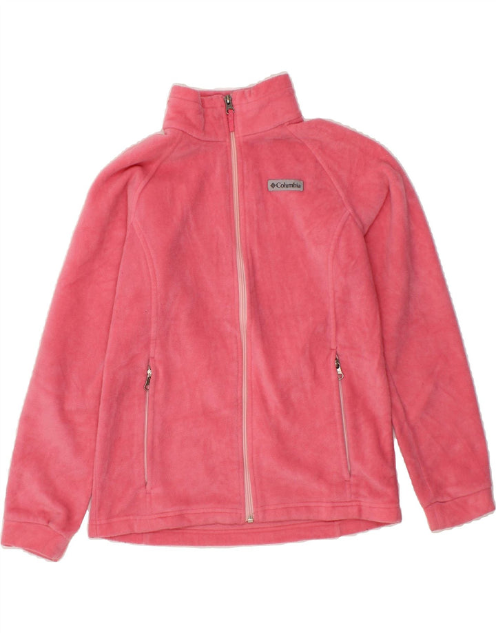 COLUMBIA Womens Fleece Jacket UK 14/16 Large Pink Polyester Vintage Columbia and Second-Hand Columbia from Messina Hembry 