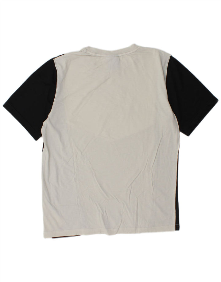 Nike Camiseta gráfica para hombre, parte superior mediana de algodón con bloques de color blanco