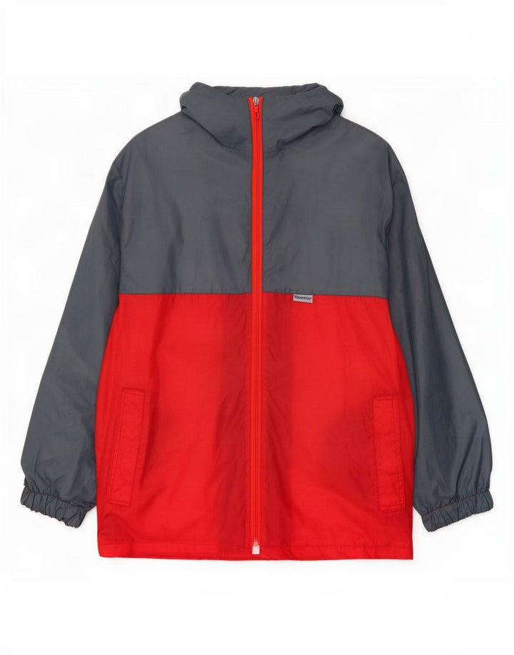 Brugi Hombre Chaqueta De Chándal Con Capucha De Poliamida Color Block Gris Medio