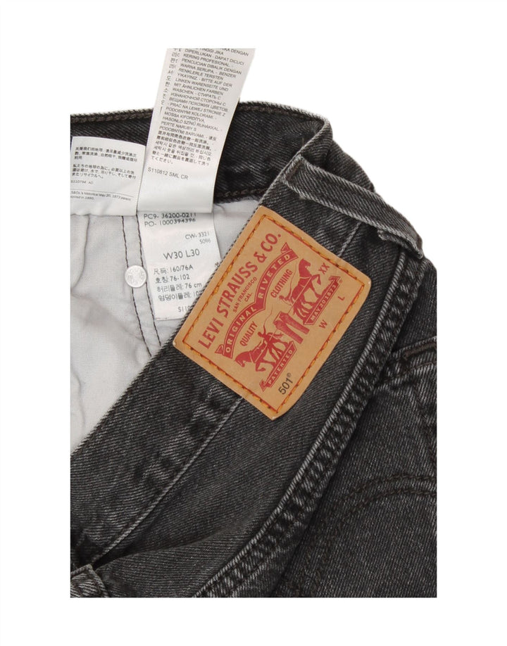 Vaqueros Levi's Mujer 501 Rectos W30 L30 Algodón Gris