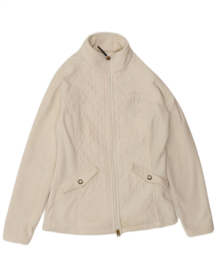 Musto Chaqueta polar para mujer UK 10 Small Poliéster blanco