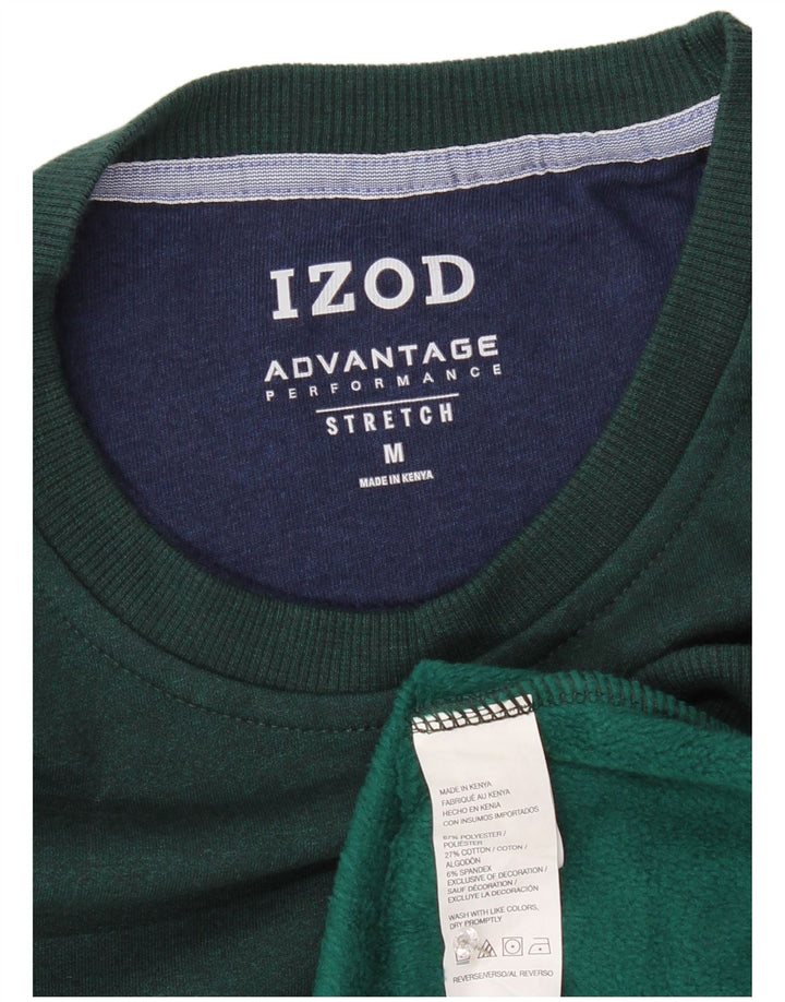IZOD Hombre Sudadera Jumper Algodón Verde Medio