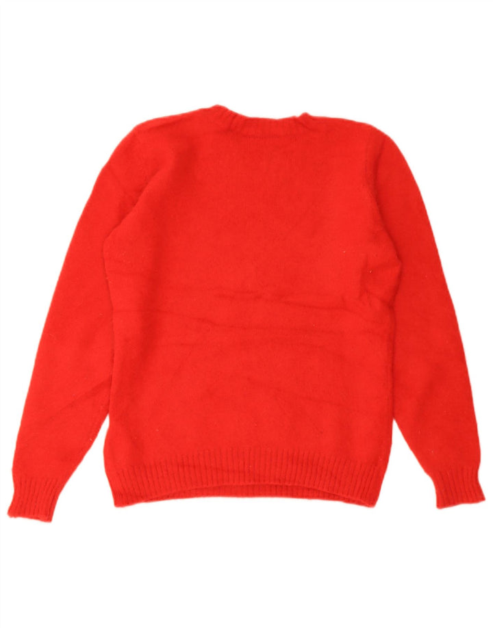 Marks & Spencer Suéter Corto con Cuello Redondo para Mujer UK 8 Small Rojo