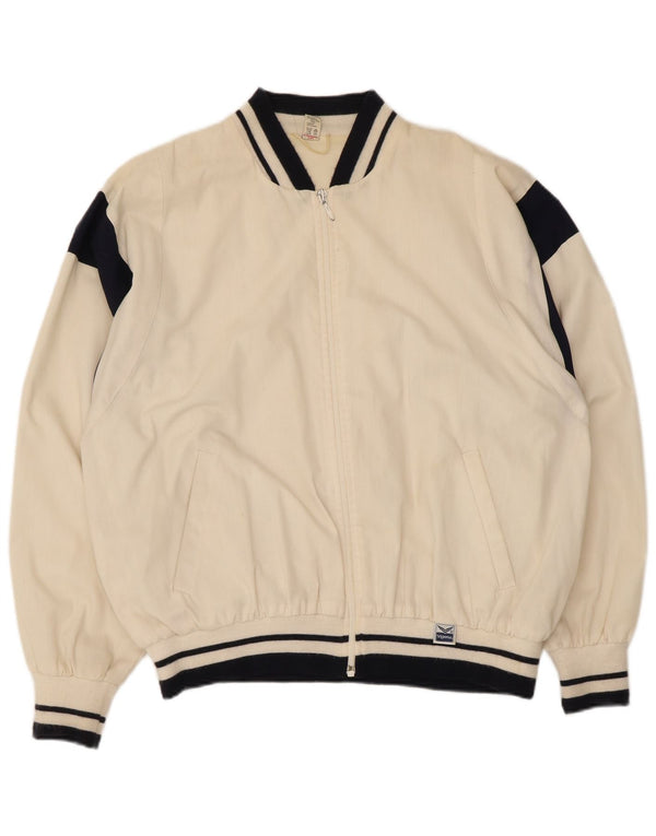 Trigema Chaqueta Bomber Hombre IT 52 XL Poliéster Color Block Blanco
