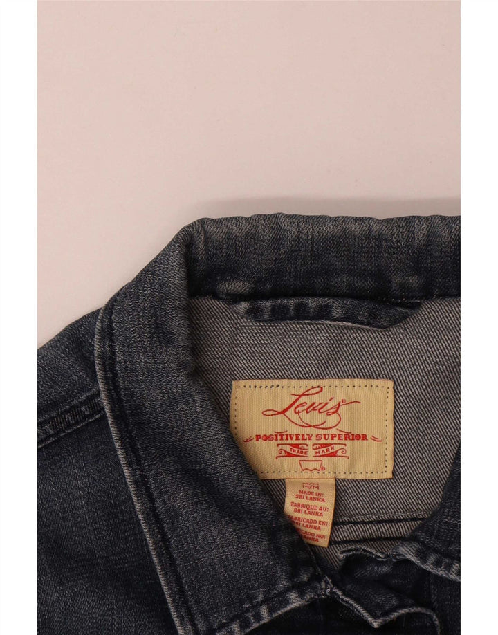 Levi's Chaqueta vaquera corta para mujer Reino Unido 12 Algodón azul marino mediano