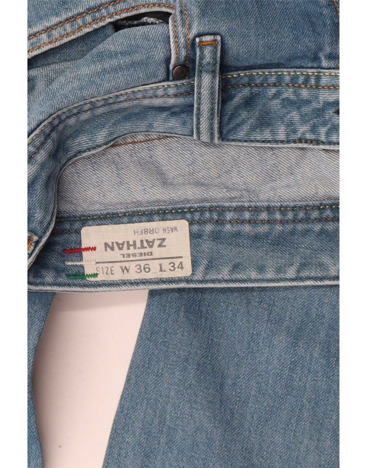 Diesel Hombre Zathan Vaqueros Rectos W36 L34 Algodón Azul