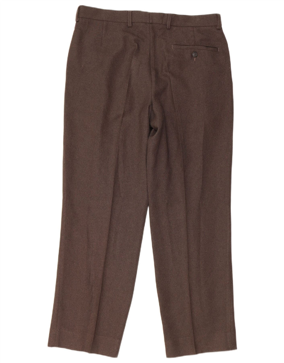 Marks & Spencer Pantalón chino recto para hombre W34 L29 Poliéster marrón