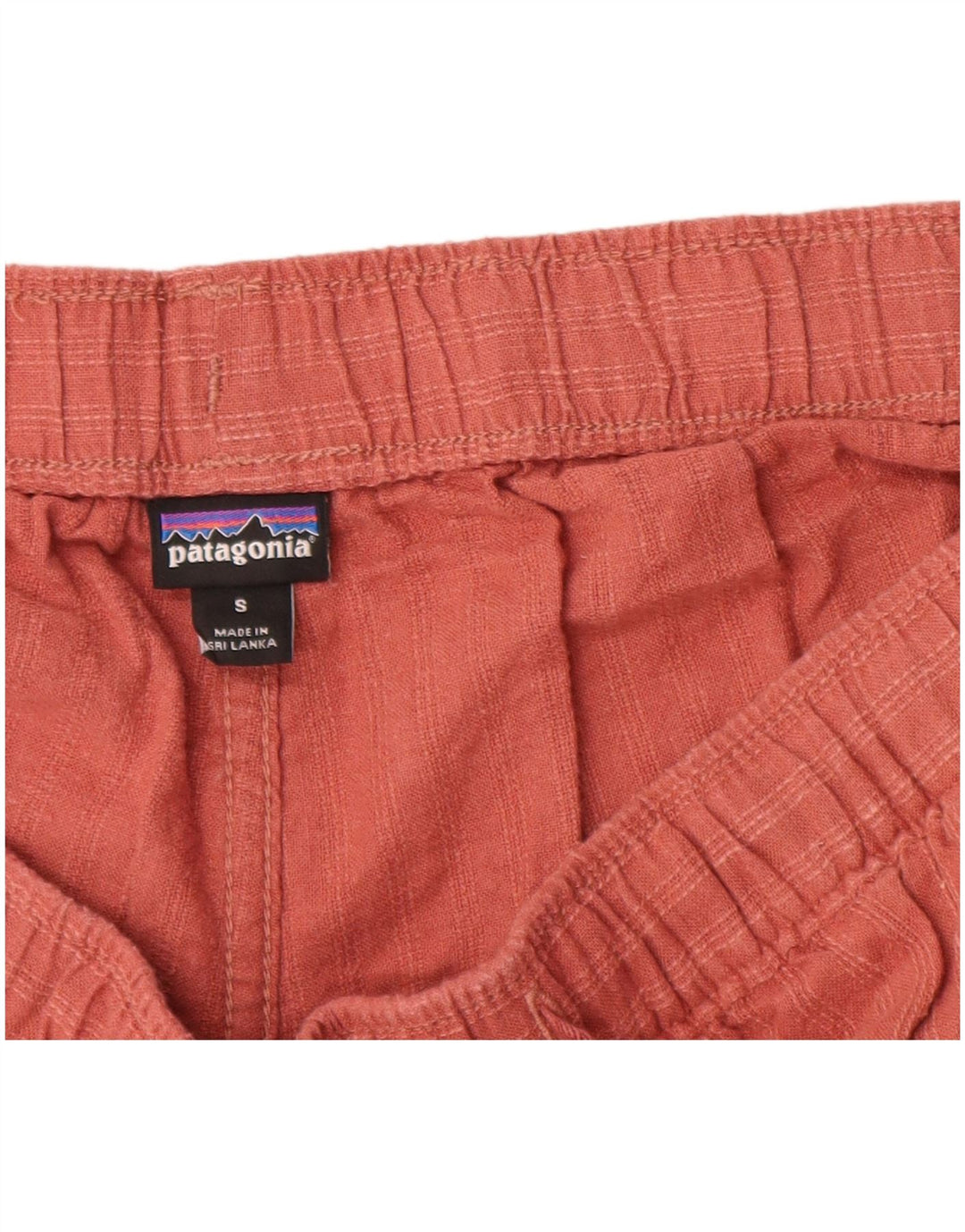 PATAGONIA Pantalones cortos chinos para mujer pequeños W27 Cáñamo a rayas granate