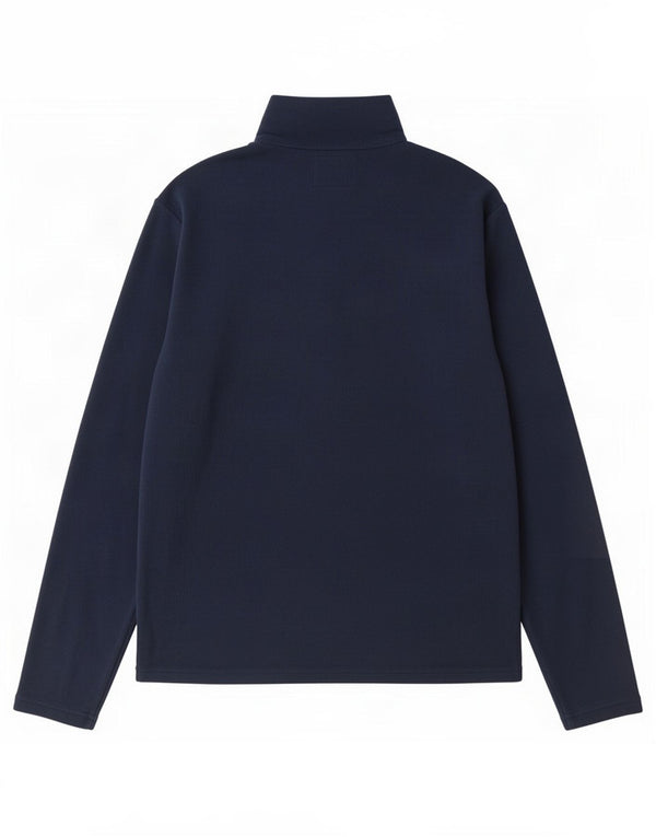 Mountain Warehouse Jersey de forro polar con cuello y cremallera para hombre pequeño azul marino