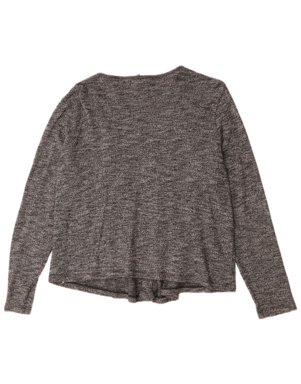 Gap Suéter tipo cárdigan abierto para mujer UK 44 Algodón moteado gris medio