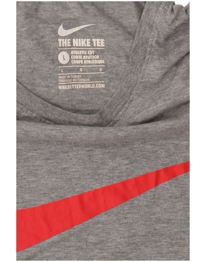 Nike Camiseta gráfica de corte atlético para hombre, talla grande, gris