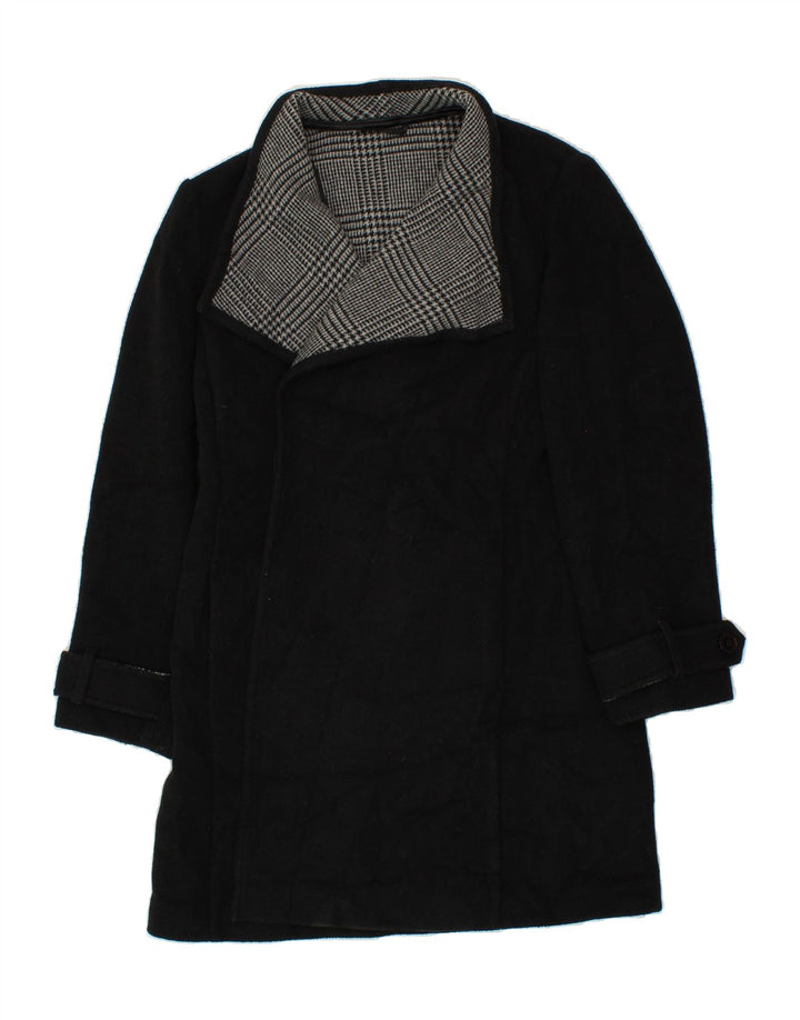 JAEGER Womens Overcoat UK 16 Large  Black Acrylic Vintage Jaeger and Second-Hand Jaeger from Messina Hembry 