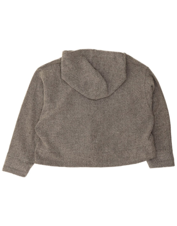Zara Mujer Sudadera con Capucha Extragrande UK 44 Acrílico Gris Medio