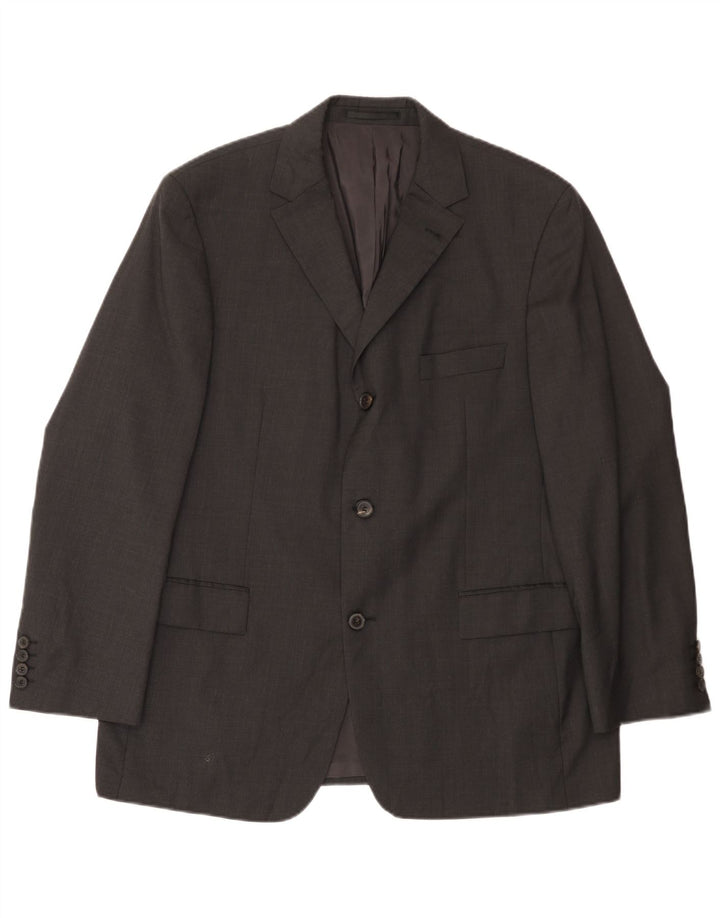 Hugo Boss Chaqueta tipo blazer de 3 botones para hombre Reino Unido 40 Grande Lana gris